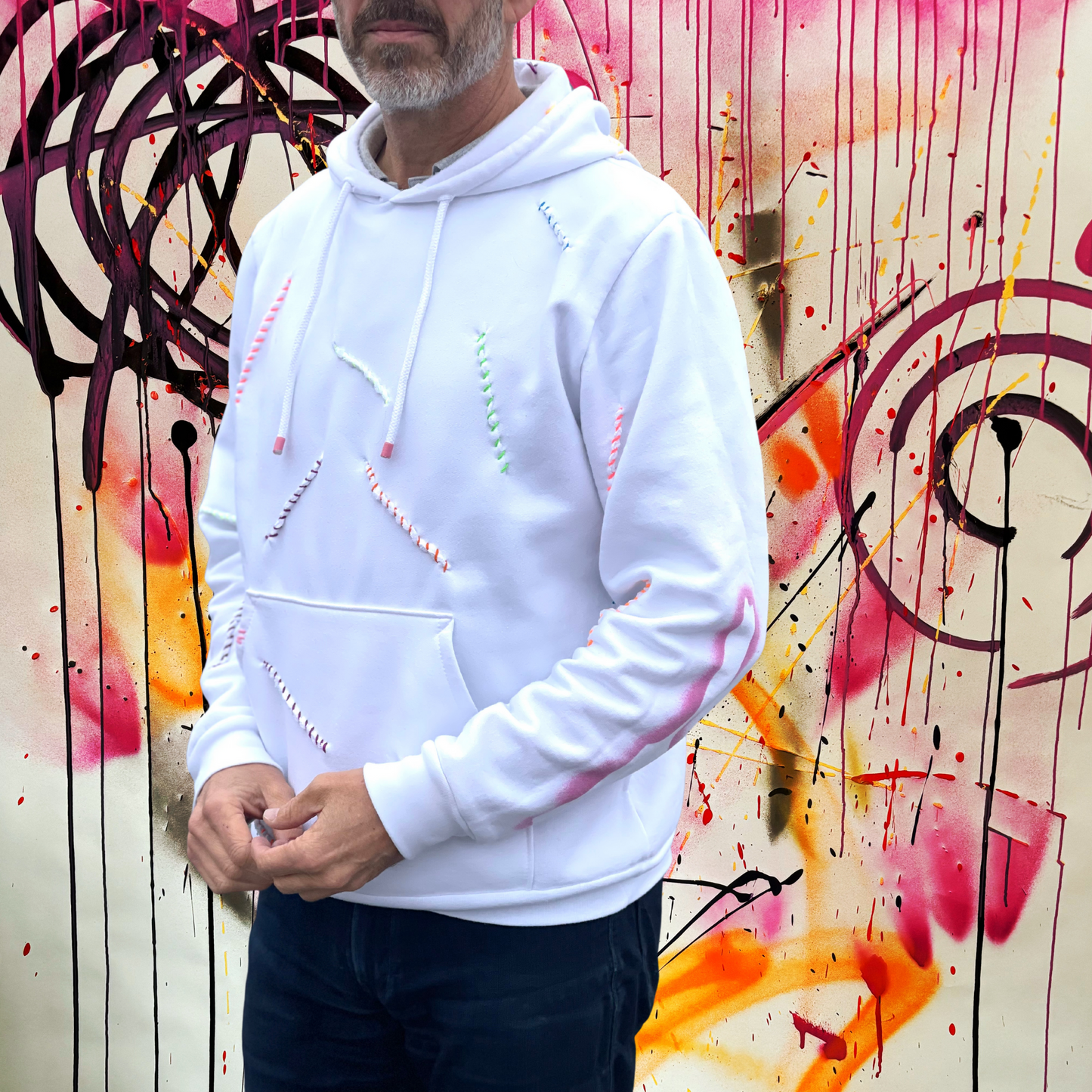 White Rip & Stitch hoodie