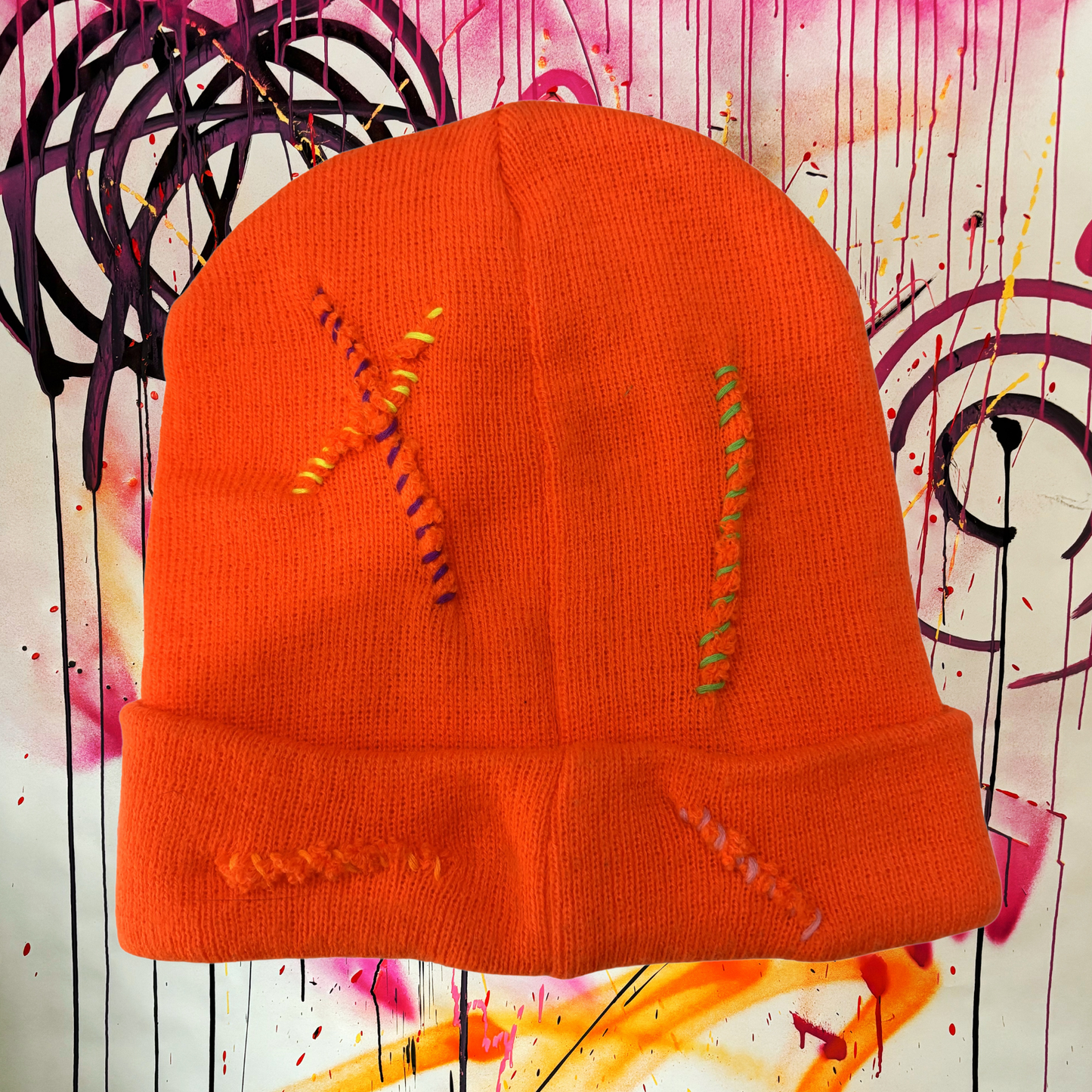 Orange Rip & Stitch Toque