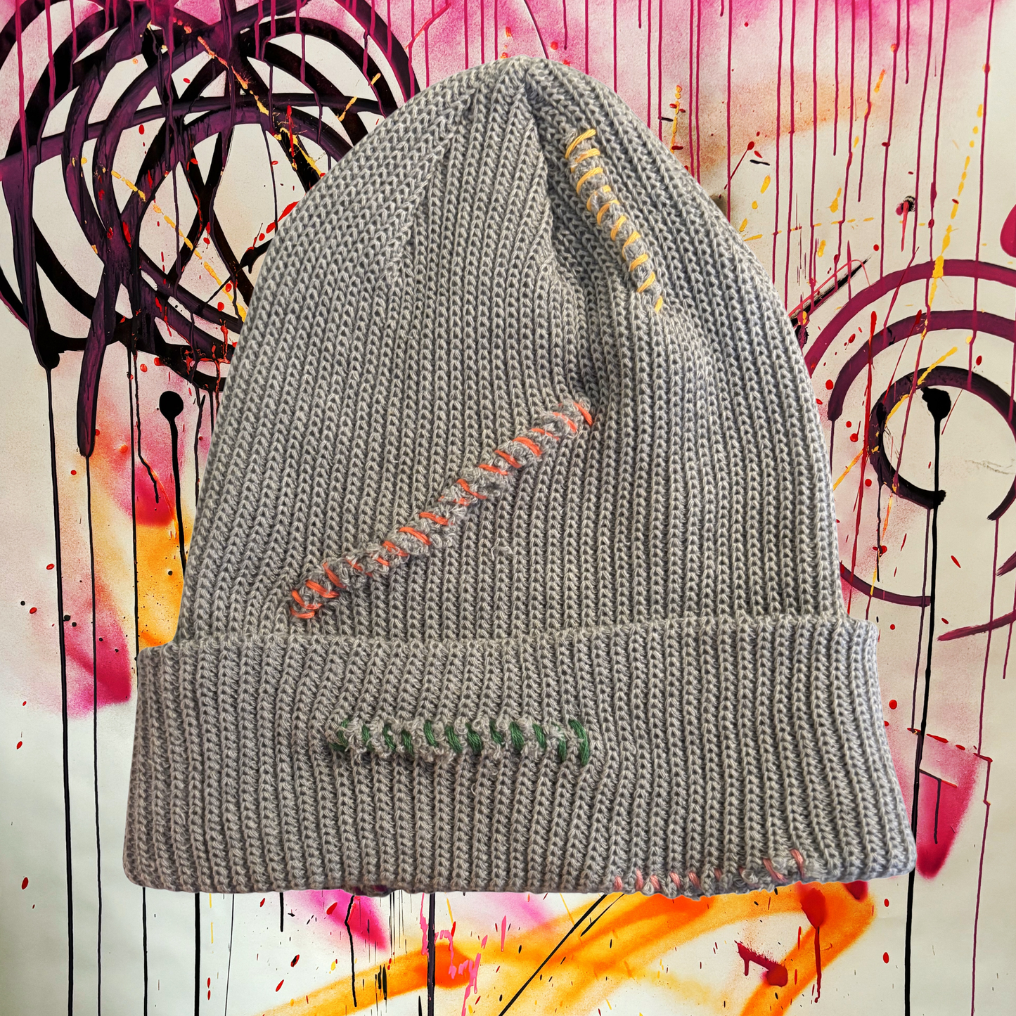 Gray Rip & Stitch Toque