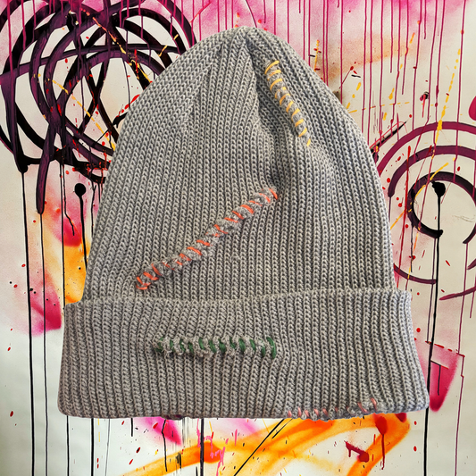 Gray Rip & Stitch Toque